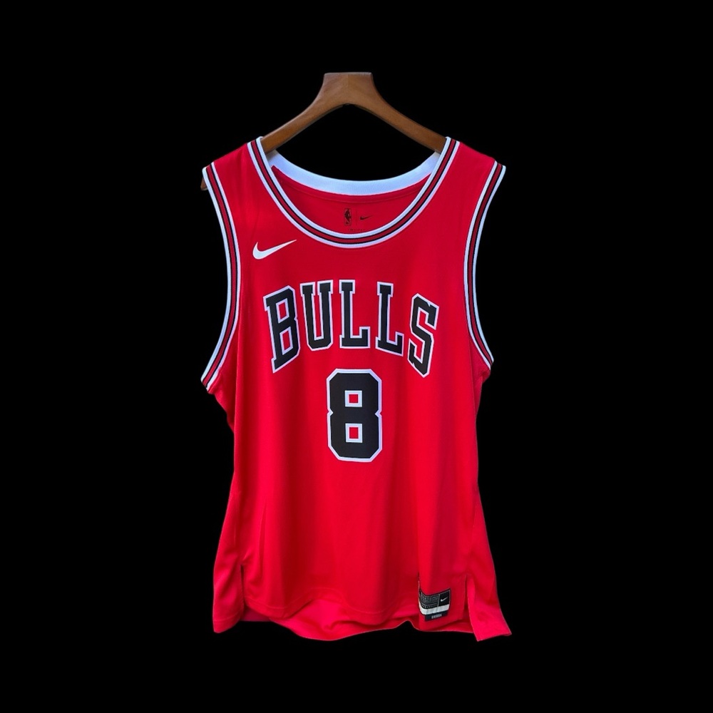 Nike Bulls Red Jersey with White Accents